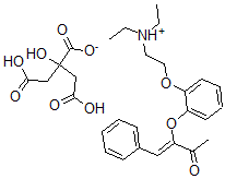 CAS 登录号：106063-68-7， (Z)-3-(2-(2-(二乙基氨基)乙氧基)苯氧基)-4-苯基-3-丁烯-2-酮柠檬酸盐