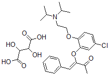 CAS#: 106064-12-4, (Z)-3-(5-Chloro-2-(2-(diisopropylamino)ethoxy)phenoxy)-4-phenyl-3-buten-2-one tartrate hydrate