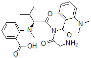 CAS 登录号：106283-19-6， 2-[[(2S)-1-[(2-氨基乙酰基)-(2-二甲基氨基苯甲酰)氨基]-3-甲基-1-氧代丁烷-2-基]-甲基氨基]苯甲酸
