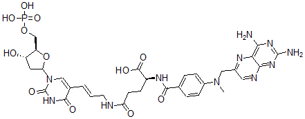 CAS 登录号：106449-21-2， 甲氨蝶呤5-氨基烯丙基-2'-脱氧尿苷5'-单磷酸酯