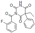 CAS#: 106602-54-4, 5-Ethyl-1-(2-Fluorobenzoyl)-5-Phenyl-1,3-Diazinane-2,4,6-Trione