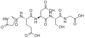 CAS 登录号：106678-69-7， (4S)-5-[[(2S)-1-[[(2S)-1-(羧甲基氨基)-3-羟基-1-氧代丙烷-2-基]氨基]-4-羟基-1,4-二氧代丁烷-2-基]氨基]-5-氧代-4-[[(2S)-5-氧代吡咯烷-2-羰基]氨基]戊酸