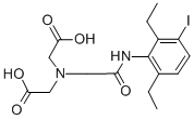 CAS 登录号：106719-74-8， 2-[羧甲基-[2-[(2,6-二乙基-3-碘苯基)氨基]-2-氧代乙基]氨基]乙酸
