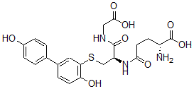 CAS 登录号：106848-71-9， (2R)-2-氨基-5-[[(2R)-1-(羧甲基氨基)-3-[2-羟基-5-(4-羟基苯基)苯基]硫基-1-氧代丙烷-2-基]氨基]-5-氧代戊酸