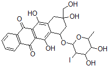 CAS#: 107430-03-5, 7-(4,5-Dihydroxy-3-Iodo-6-Methyloxan-2-Yl)Oxy-6,9,11-Trihydroxy-9-(Hydroxymethyl)-8,10-Dihydro-7H-Tetracene-5,12-Dione