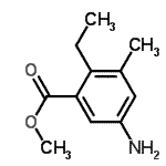 CAS 登录号：107490-30-2， 甲基5-氨基-2-乙基-3-甲基苯甲酸酯