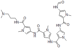 CAS#: 107561-34-2, N-(3-Dimethylaminopropyl)-4-[[4-[[4-[(4-Formamido-1-Methylpyrrole-2-Carbonyl)Amino]-1-Methylpyrrole-2-Carbonyl]Amino]-1-Methylpyrrole-2-Carbonyl]Amino]-1-Methylpyrrole-2-Carboxamide