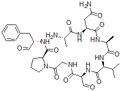 CAS 登录号：107729-99-7， (2S)-2-[[(2S)-2-氨基丙烷酰基]氨基]-N-[(2S)-1-[[(2S)-1-[[(2S)-1,3-二氧代-1-[[2-氧代-2-[(2S)-2-[[(2S)-1-氧代-3-苯基丙烷-2-基]氨基甲酰]吡咯烷-1-基]乙基]氨基]丙-2-基]氨基]-3-甲基-1-氧代丁烷-2-基]氨基]-1-氧代丙烷-2-基]丁二酰胺