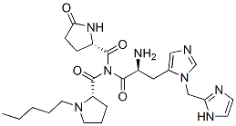 CAS 登录号：107810-09-3， (2S)-N-[(2S)-2-氨基-3-[3-(1H-咪唑-2-基甲基)咪唑-4-基]丙酰]-5-氧代-N-[(2S)-1-戊基吡咯烷-2-羰基]吡咯烷-2-甲酰胺