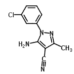 CAS#: 107842-57-9, 5-Amino-1-(3-Chlorophenyl)-3-Methyl-Pyrazole-4-Carbonitrile