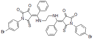 CAS 登录号：107888-00-6， 4,4'-(1,2-乙烷二基二(亚氨基(苯基甲基次基)))二(1-(4-溴苯基)-5-硫代-2,3-吡咯烷二酮