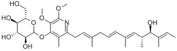 CAS 登录号：108073-61-6， 2-(羟基甲基)-6-[2-[(2E,5E,7E,11E)-10-羟基-3,7,9,11-四甲基十三碳-2,5,7,11-四烯基]-5,6-二甲氧基-3-甲基吡啶-4-基]氧基四氢吡喃-3,4,5-三醇
