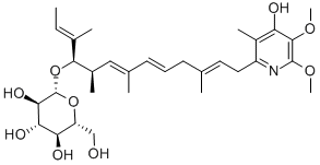 CAS 登录号：108073-65-0， 2-[(2E,5E,7E)-10-[(2R,3R,4S,5S,6R)-2-[(E)-丁-2-烯-2-基]-3,4,5-三羟基-6-(羟基甲基)-3,5-二甲基四氢吡喃-2-基]氧基-3-甲基癸-2,5,7-三烯基]-5,6-二甲氧基-3-甲基-1H-吡啶-4-酮