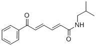 CAS 登录号：108331-88-0， (2E,4E)-N-(2-甲基丙基)-6-氧代-6-苯基己-2,4-二烯酰胺