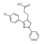 CAS 登录号：108446-79-3， 3-[3-(4-氯苯基)-1-苯基-1H-吡唑-4-基]丙酸