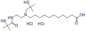 CAS 登录号：108736-69-2， 11-[2-[(2-甲基-2-巯基丙酰)氨基]乙基-(2-甲基-2-巯基丙基)氨基]十一烷酸二盐酸盐