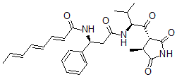 CAS 登录号：108868-95-7， (2E,4E,6E)-N-[(1S)-3-[[(2S)-3-甲基-1-[(3R,4S)-4-甲基-2,5-二氧代吡咯烷-3-基]-1-氧代丁烷-2-基]氨基]-3-氧代-1-苯基丙基]辛-2,4,6-三烯酰胺