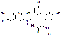 CAS#: 108890-90-0, (E)-2-[[(2S)-2-[[(Z)-2-Acetamido-3-(4-Hydroxyphenyl)Prop-2-Enoyl]Amino]-3-(4-Hydroxyphenyl)Propyl]Amino]-3-(3,4-Dihydroxyphenyl)Prop-2-Enoic Acid