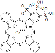 CAS 登录号：108914-60-9， 29H,31H-酞菁-1,2,3-三磺酸,镓盐(1:1)