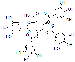 CAS 登录号：109008-79-9， (3R,5R)-1,3,4,5-四[(3,4,5-三羟基苯甲酰基)氧基]环己烷-1-羧酸