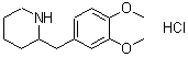 CAS 登录号：109247-03-2， 2-(3,4-二甲氧基苄基)哌啶盐酸盐(1:1)