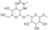 CAS 登录号：109303-71-1， 甲基 6-O-(2-乙酰氨基-2-脱氧己糖吡喃糖苷)吡喃己糖苷