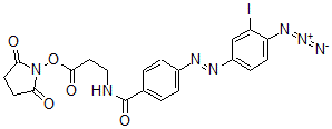 CAS#: 109545-43-9, (2,5-Dioxopyrrolidin-1-Yl) 3-[[4-(4-Azido-3-Iodophenyl)Diazenylbenzoyl]Amino]Propanoate