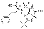 CAS 登录号：109683-79-6， (2S)-5-叔-丁基-3-[(2S)-2-[[(2S)-1-羟基-1-氧代-4-苯基丁烷-2-基]氨基]丙酰]-2H-1,3,4-噻二唑-2-羧酸