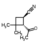 CAS 登录号：109900-64-3， (1R,2S)-2-乙酰基-3,3-二甲基环丁烷甲腈