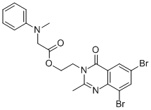 CAS#: 110009-12-6, 2-(6,8-Dibromo-2-Methyl-4-Oxoquinazolin-3-Yl)Ethyl 2-(Methyl-Phenylamino)Acetate