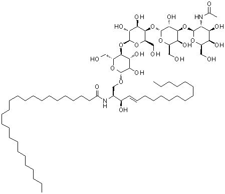 CAS#: 11034-93-8, N-[(2S,3R,4E)-1-{[2-Acetamido-2-deoxy-beta-D-galactopyranosyl-(1->3)-alpha-D-galactopyranosyl-(1->4)-beta-D-galactopyranosyl-(1->4)-beta-D-mannopyranosyl]oxy}-3-hydroxy-4-octadecen-2-yl]pentacosanamide