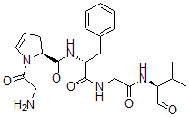 CAS 登录号：110590-39-1， (2S)-1-(2-氨基乙酰基)-N-[(2R)-1-[[2-[[(2S)-3-甲基-1-氧代丁烷-2-基]氨基]-2-氧代乙基]氨基]-1-氧代-3-苯基丙烷-2-基]-2,3-二氢吡咯-2-甲酰胺
