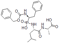 CAS#: 110786-00-0, (2S)-2-[[(2S)-2-[[Hydroxy-[(1R)-2-Phenyl-1-(Phenylmethoxycarbonylamino)Ethyl]Phosphoryl]Amino]-4-Methylpentanoyl]Amino]Propanoic Acid