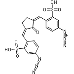 CAS#: 110999-50-3, 2,2'-[(2-Oxo-1,3-Cyclopentanediylidene)Di(Z)Methylylidene]Bis(5-Azidobenzenesulfonic Acid)