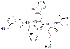 CAS 登录号：111010-99-2， (2S)-6-氨基-N-[(2S,3R)-3-羟基-1-氧代丁烷-2-基]-2-[[(2R)-3-(1H-吲哚-3-基)-2-[[(2S)-2-[[2-(3-亚氨甲酰基苯基)乙酰基]氨基]-3-苯基丙酰基]氨基]丙酰]氨基]己酰胺
