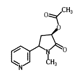 CAS 登录号：111034-55-0， (3R)-1-甲基-2-氧代-5-(3-吡啶基)-3-吡咯烷基乙酸酯