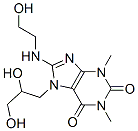 CAS 登录号:111038-27-8, 7-(2,3-二羟基丙基)-8-(2-羟基乙基氨基)-1,3-二甲基嘌呤-2,6-二酮