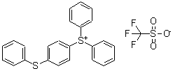 CAS 登录号：111281-12-0， (4-苯基硫代苯基)二苯基锍三氟甲烷磺酸盐