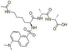 CAS#: 111290-37-0, (2R)-2-[[(2R)-2-[[(2S)-6-Acetamido-2-[(5-Dimethylaminonaphthalen-1-Yl)Sulfonylamino]Hexanoyl]Amino]Propanoyl]Amino]Propanoic Acid
