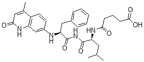 CAS#: 111574-83-5, 5-[[(2S)-4-Methyl-1-[[(2S)-2-[(4-Methyl-2-Oxo-1H-Quinolin-7-Yl)Amino]-3-Phenylpropanoyl]Amino]-1-Oxopentan-2-Yl]Amino]-5-Oxopentanoic Acid