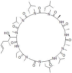 CAS 登录号：111710-61-3， 甲基丙氨酰(6)-环孢菌素A