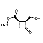 CAS 登录号：112139-39-6， 甲基(1R,2S)-2-(羟基甲基)-3-氧代环丁烷羧酸酯