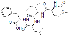 CAS 登录号：112275-27-1， (2S)-2-[[(2S)-2-[[(2S,3S)-2-[[(2S)-2-甲酰氨基-4-甲硫基丁酰基]氨基]-3-甲基戊酰基]氨基]-4-甲基戊酰基]氨基]-3-苯丙酸