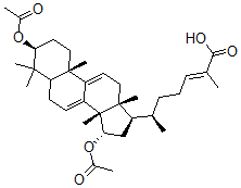 CAS#: 112430-63-4, (E,6R)-6-[(3S,10S,13R,14R,15S,17R)-3,15-Diacetyloxy-4,4,10,13,14-Pentamethyl-2,3,5,6,12,15,16,17-Octahydro-1H-Cyclopenta[a]Phenanthren-17-Yl]-2-Methylhept-2-Enoic Acid