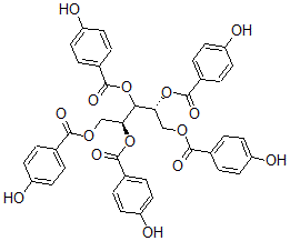 CAS 登录号：112727-22-7， [(2S,4R)-1,2,4,5-四[(4-羟基苯甲酰基)氧基]戊烷-3-基]4-羟基苯甲酸酯