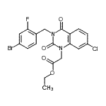 CAS#: 112733-28-5, Ethyl [3-(4-Bromo-2-Fluorobenzyl)-7-Chloro-2,4-Dioxo-3,4-Dihydro-1(2H)-Quinazolinyl]Acetate