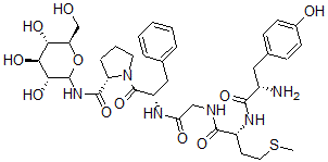CAS#: 113282-21-6, L-tyrosyl-D-methionylglycyl-L-phenylalanyl-N-beta-D-glucopyranosyl-L-Prolinamide