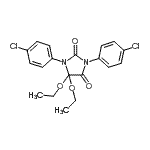 CAS 登录号:113569-25-8, 1,3-二(4-氯苯基)-5,5-二乙氧基-2,4-咪唑烷二酮