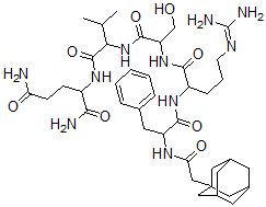 CAS 登录号：113584-00-2， 2-[[2-[[2-[[2-[[2-[[2-(1-金刚烷基)乙酰基]氨基]-3-苯基丙酰基]氨基]-5-(二氨基亚甲基氨基)戊酰]氨基]-3-羟基丙酰基]氨基]-3-甲基丁酰基]氨基]戊烷二酰胺