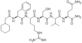 CAS 登录号：113584-01-3， N-(环己基乙酰基)-L-苯丙氨酰-L-精氨酰-L-丝氨酰-L-缬氨酰-L-谷氨二酰胺